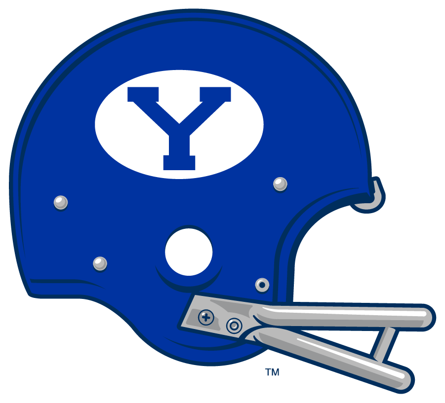 Brigham Young Cougars 1966-1968 Helmet Logo iron on transfers for T-shirts